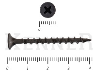 Саморез черный по дереву усиленный Kn KENNER 3,5х41 (15кг/7700)