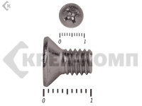 Винт потайной НЕРЖАВЕЙКА DIN965 А2 6х 10 (500шт)