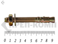 Анкер клиновой 10х 95, желтый цинк (50шт)