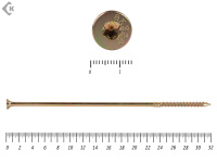 Саморезы Конструкционные, потай Torx, желтый цинк   8.0х320 мм (50 шт) 