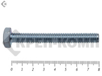 Болт полная резьба, цинк DIN933 6х 80 пр.8,8 (25кг/1582)