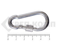 Карабин пожарный с фиксат. цинк DIN 5299 D м5 Фасовка (100шт)