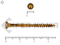 Саморезы Конструкционные, потай Torx, желтый цинк   3.0х 35 мм (50 шт) 