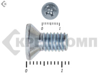 Винт потайной,цинк DIN965 6х 12 Фасовка (700шт)