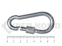 Карабин пожарный с фиксат. цинк DIN 5299 D м7 (5шт)