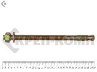 Анкер клиновой 20х300, желтый цинк (2шт)