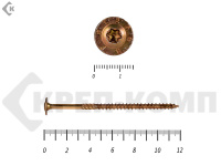 Саморезы с прессшайбой Torx, по дереву, желтый цинк  6.0х120 мм ПРОФИ HIMTEX (50 шт)