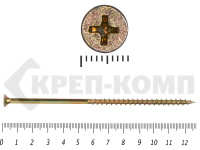 Саморез жёлтый цинк PH-2, по дереву 4,8х127 Фасовка (100шт)