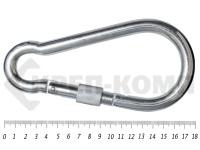 Карабин пожарный с фиксат. цинк DIN 5299 D м14 (50шт)