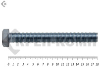 Болт полная резьба, цинк DIN933 20х180 пр.5,8 (2шт)