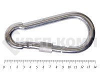 Карабин пожарный с фиксат. цинк DIN 5299 D м12 (100шт)