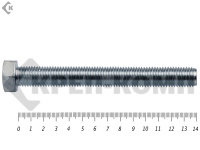 Болт полная резьба, цинк DIN933 16х140 пр.8,8 (8кг/35)