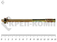Анкер клиновой 8х150, желтый цинк (3шт)