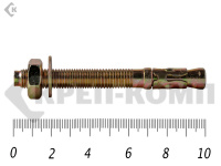 Анкер клиновой 10х100, желтый цинк (50шт)