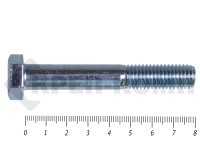 Болты DIN 931, с неполной резьбой, цинк, 12х 80 мм пр.8.8 (25 кг/286)