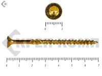 Саморезы Конструкционные, потай Torx, желтый цинк  4.5х 70 мм (200 шт) 