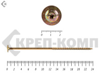 Саморезы с прессшайбой Torx, по дереву, желтый цинк  8.0х240 мм ПРОФИ HIMTEX (50 шт)
