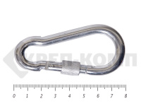 Карабин пожарный с фиксат. цинк DIN 5299 D м8 Фасовка (25шт)