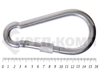 Карабин пожарный с фиксат. цинк DIN 5299 D м13 (1шт)