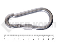 Карабин пожарный с фиксат. цинк DIN 5299 D м10 (250шт)