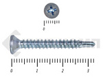 Саморез потай, цинк 3.9 х 32 сверло, DIN 7504P (10000шт) – фото