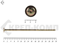 Саморезы с прессшайбой Torx, по дереву, желтый цинк  8.0х300 мм (50 шт)