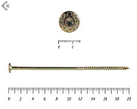 Саморезы с прессшайбой Torx, по дереву, желтый цинк  8.0х200 мм (50 шт)