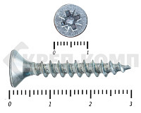 Саморез белый цинк POZY 6х 30 (40шт)