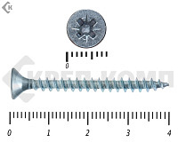 Саморез белый цинк POZY 4х40 Фасовка (700шт)