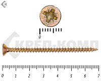 Саморез желтый цинк POZY 4х70 (25шт)