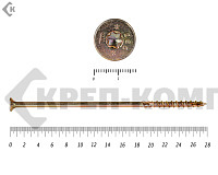 Саморезы Конструкционные, потай Torx, желтый цинк  10х280 мм ПРОФИ HIMTEX (50 шт)
