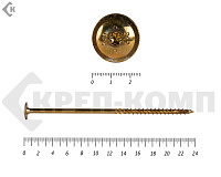 Саморезы с прессшайбой Torx, по дереву, желтый цинк  10х240 мм (50 шт)