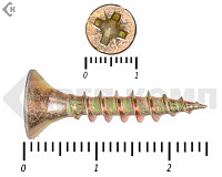 Саморез желтый цинк POZY 5х 25 (8000шт)