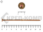 Саморезы Конструкционные, потай Torx, желтый цинк   6.0х160 мм (10 шт) – фото