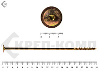 Саморезы с прессшайбой Torx, по дереву, желтый цинк  10х380 мм (25 шт)