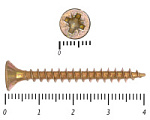 Саморез желтый цинк POZY 4,5х40 (7000шт) – фото