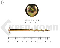 Саморезы с прессшайбой Torx, по дереву, желтый цинк  10х180 мм (50 шт)