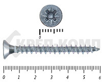 Саморез белый цинк POZY 4,5х60 Фасовка (300шт)