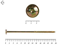 Саморезы с прессшайбой Torx, по дереву, желтый цинк  10х260 мм (50 шт)