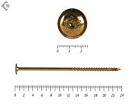 Саморезы с прессшайбой Torx, по дереву, желтый цинк  10х240 мм (25 шт)