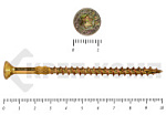 Саморезы Конструкционные, потай Torx, желтый цинк   6.0х100 мм КРЕП-КОМП (100 шт) – фото