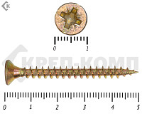 Саморез желтый цинк POZY 5х 50 (30шт)