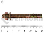 Анкер клиновой 16х140, желтый цинк (4шт) – фото